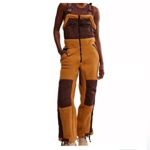 NWT Free People Movement Hit The Slopes Fleece Overalls